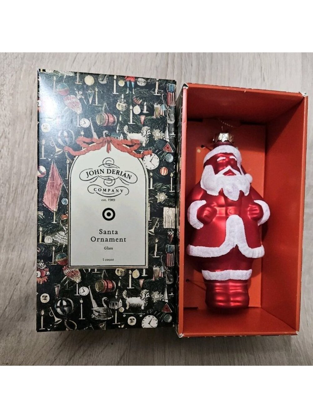 John Derian x Target Blown Glass Santa Ornament Christmas Holiday 5"